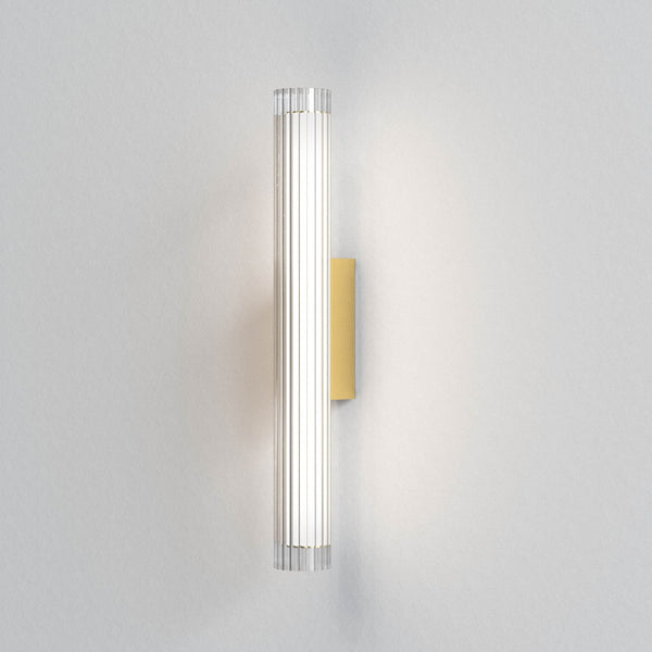 io 665 LED IP44 Wall Light in Matt Gold
