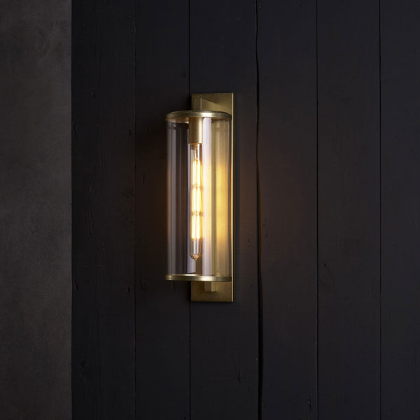 Pimlico 500 Exterior Wall Light in Antique Brass