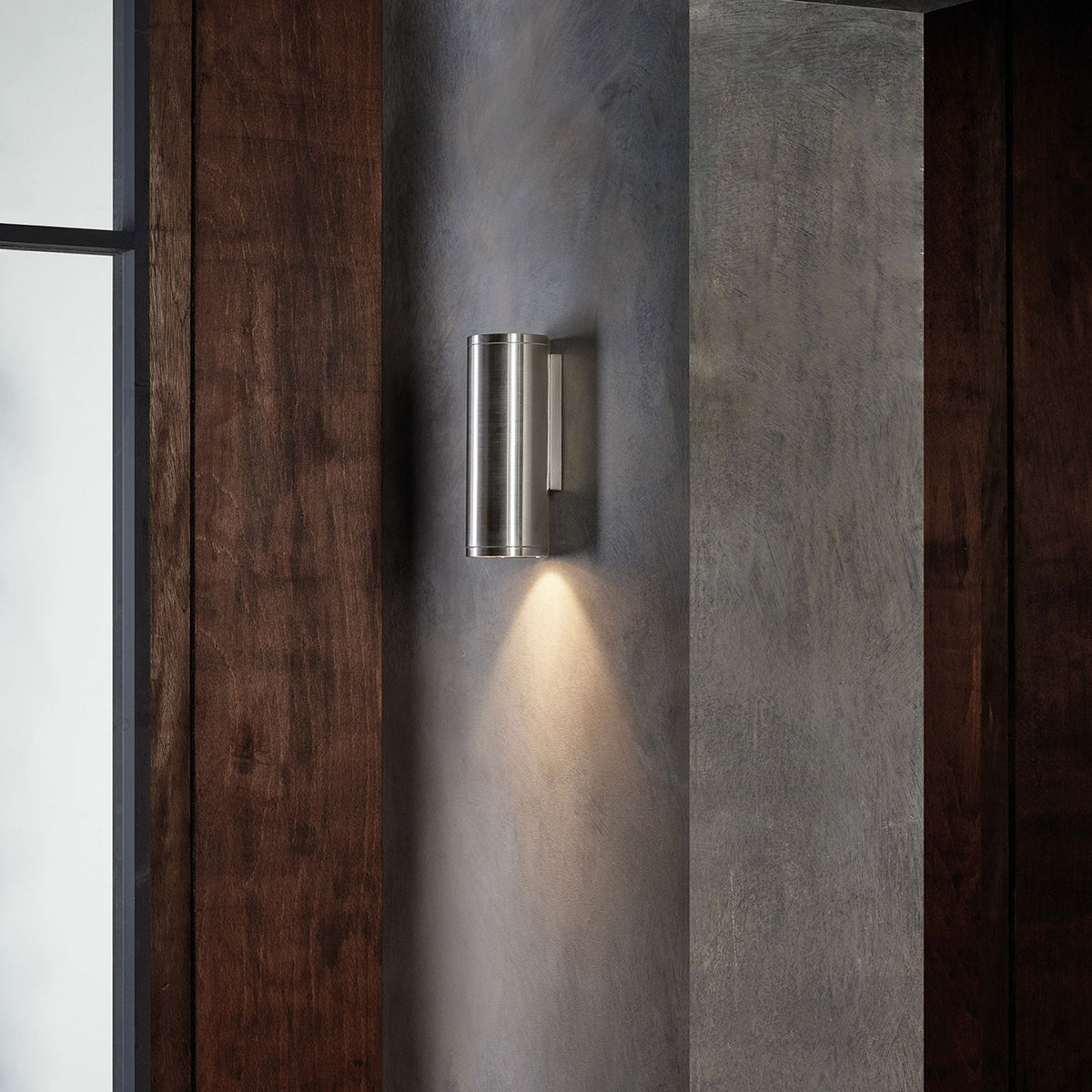 Ava 200 Coastal Single Wall Light in Brushed Stainless Steel