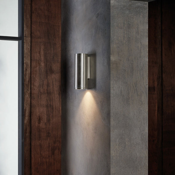 Ava 200 Coastal Single Wall Light in Brushed Stainless Steel