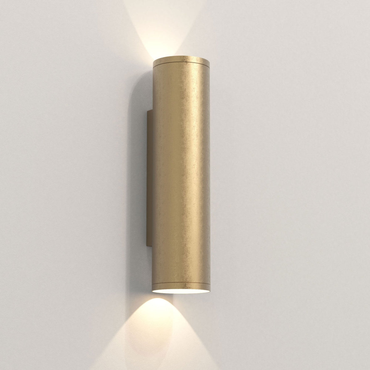 Ava 300 Twin Wall Light in Solid Brass