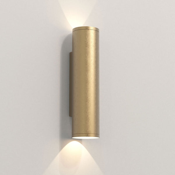Ava 300 Twin Wall Light in Solid Brass