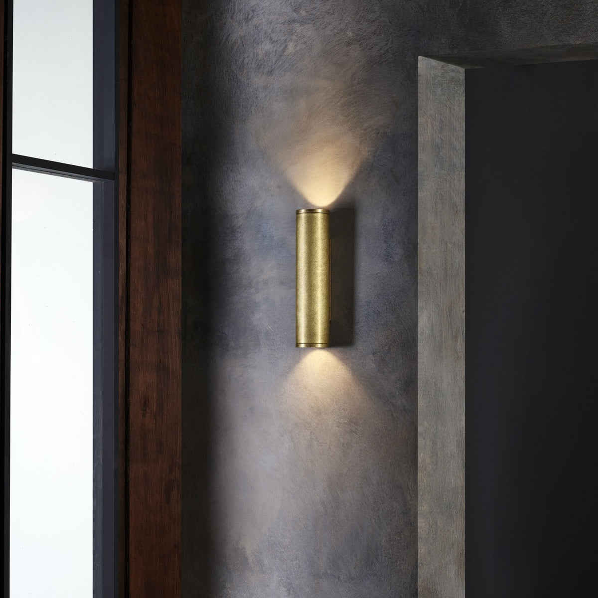 Ava 300 Twin Wall Light in Solid Brass