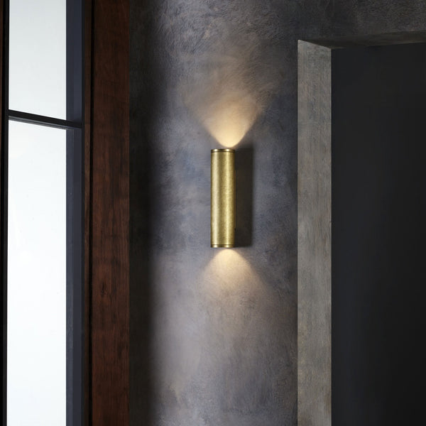 Ava 300 Twin Wall Light in Solid Brass