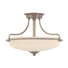 Griffin Three Light Semi-Flush Light in Antique Nickel