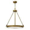 Collier Pendant in Heritage Brass with Opal Glass Diffuser