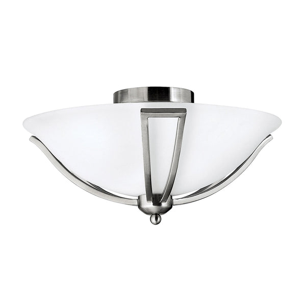 Bolla Flush Fitting Ceiling Light in Brushed Nickel