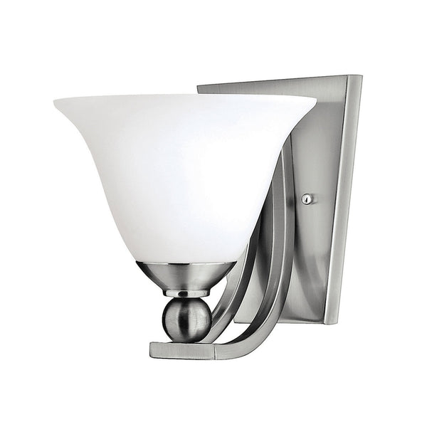 Bolla Single Wall Light in Brushed Nickel