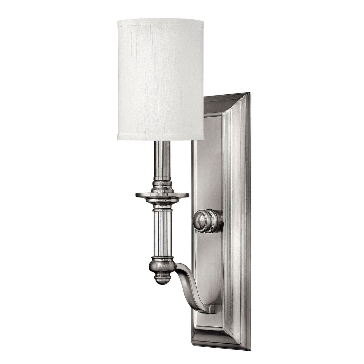 Sussex Single Wall Light in Brushed Nickel