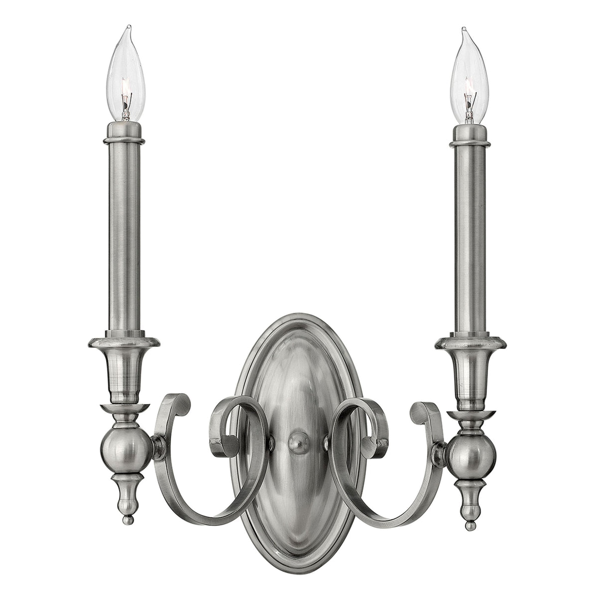 Yorktown Twin Wall Light in Antique Nickel