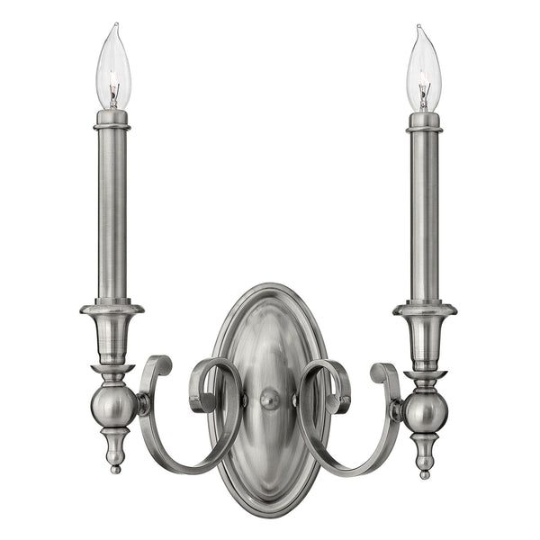 Yorktown Twin Wall Light in Antique Nickel