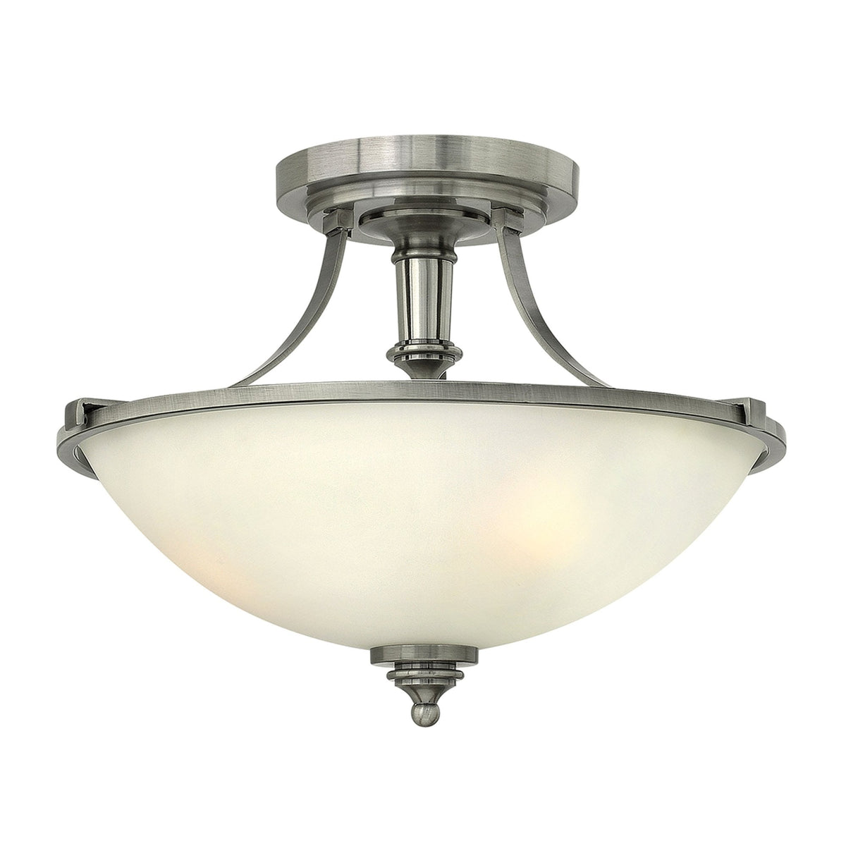 Truman Three Light Semi-Flush in Antique Nickel