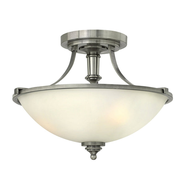 Truman Three Light Semi-Flush in Antique Nickel