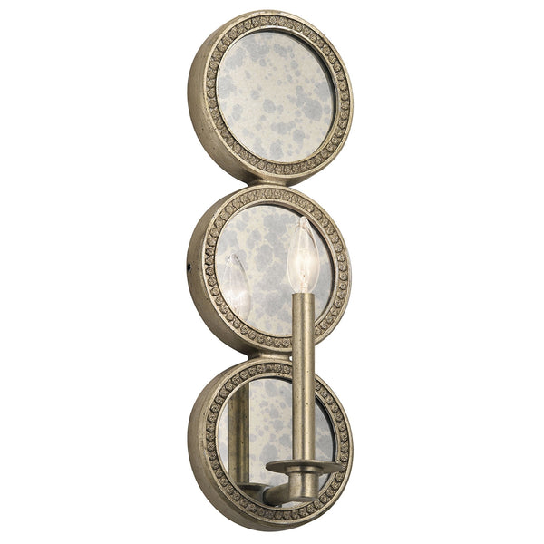 Rosalie Single Wall Light in Sterling Gold