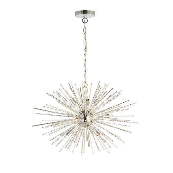 Lena Nine Light Pendant in Chrome