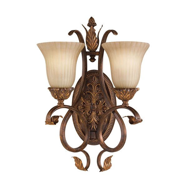 Sonoma Valley Twin Wall Light in Aged Tortoise Shell