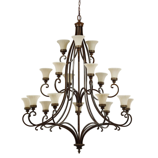 Drawing Room Eighteen Light Chandelier in Walnut