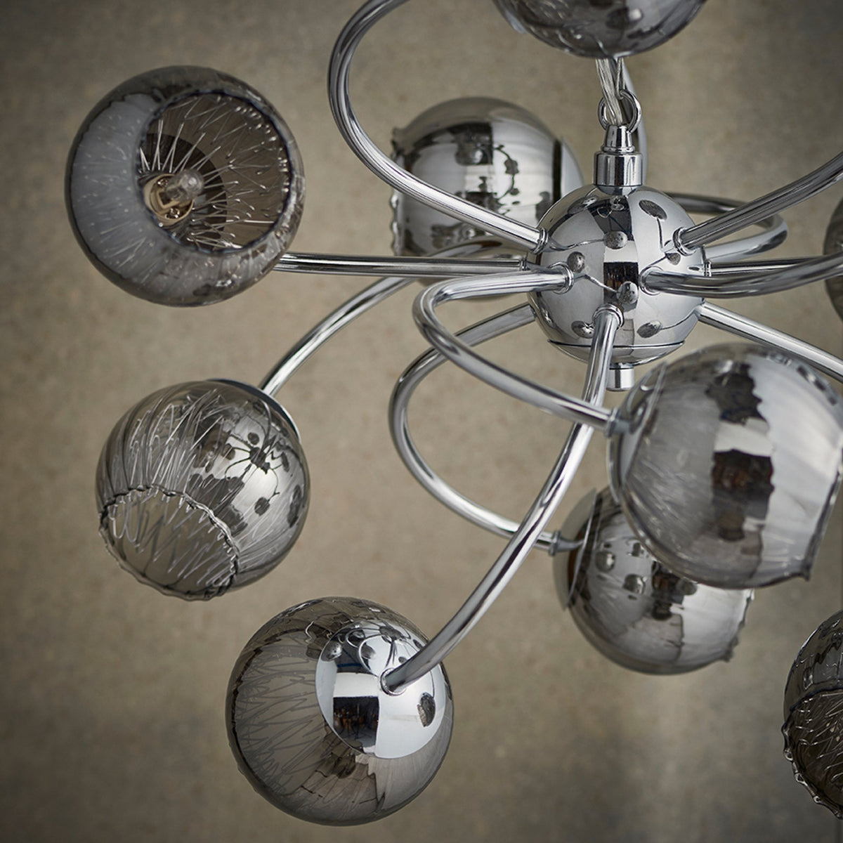 Aerith Twelve Light Pendant In Chrome