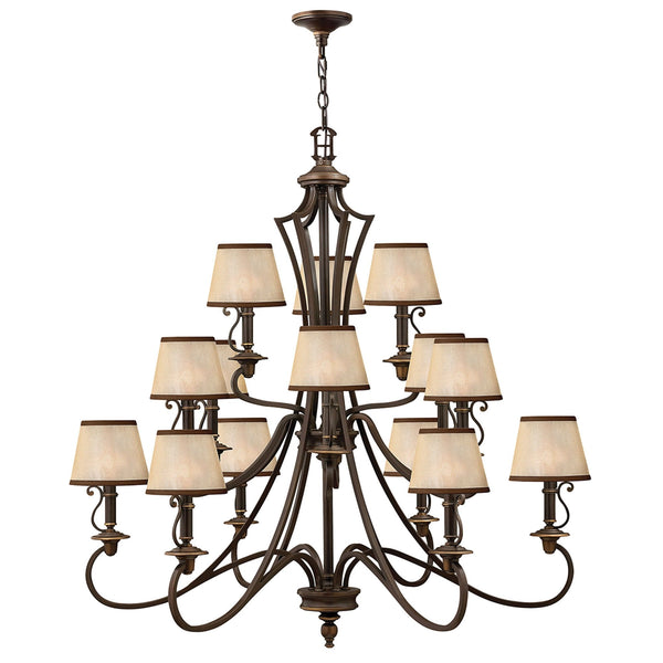 Plymouth Fifteen Light Chandelier in Old Bronze