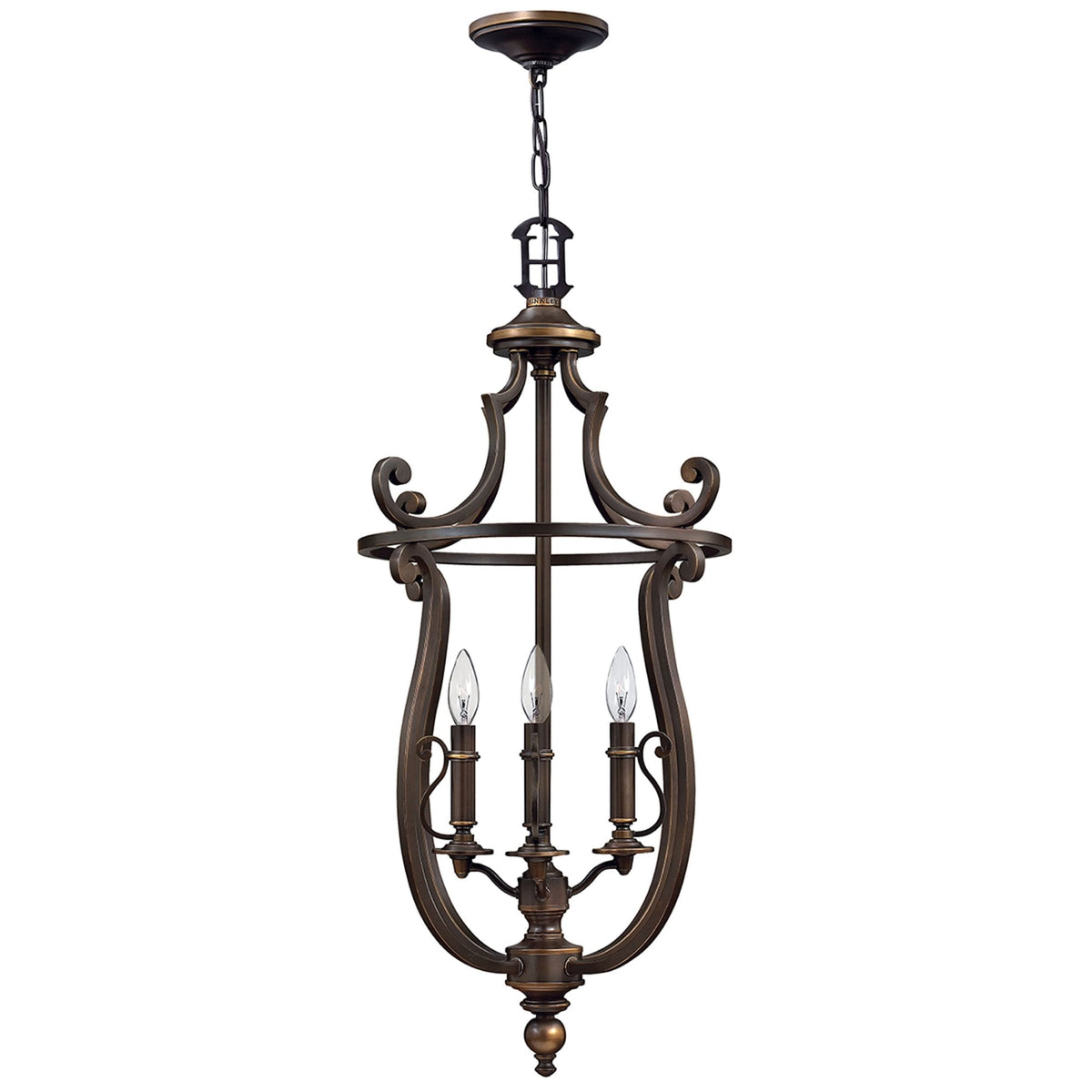 Plymouth Four Light Pendant Chandelier in Old Bronze