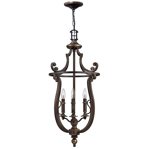 Plymouth Four Light Pendant Chandelier in Old Bronze