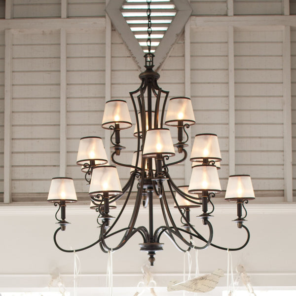 Plymouth Fifteen Light Chandelier in Old Bronze