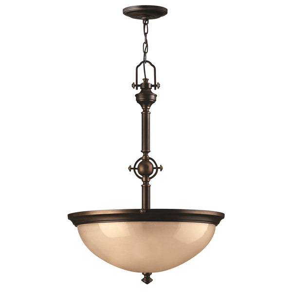Mayflower Three Light Pendant in Olde Bronze