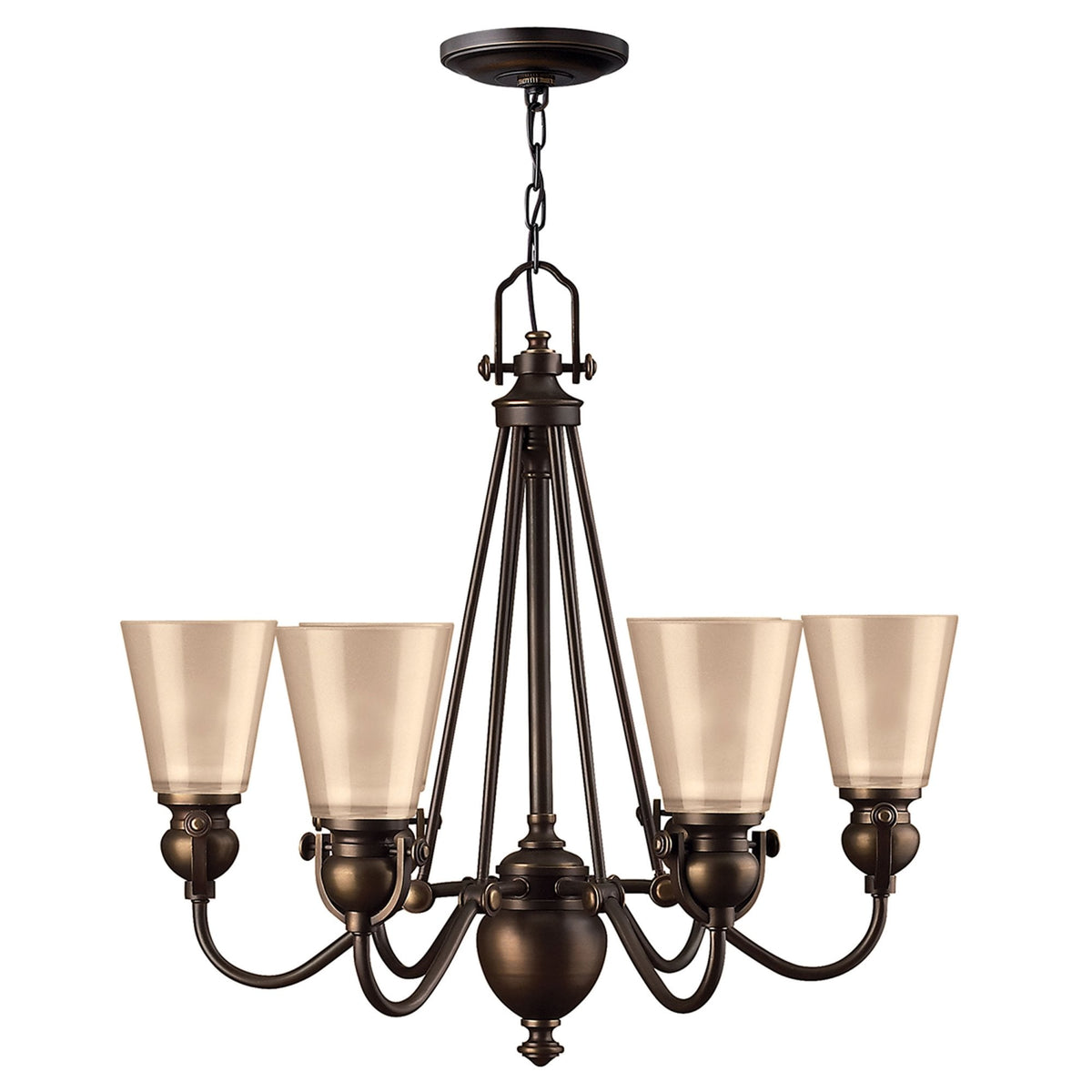 Mayflower Six Light Chandelier in Olde Bronze