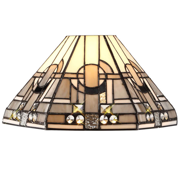 Jacobstowe Tiffany 300mm Shade Only in White Grey Black Clear Crystal