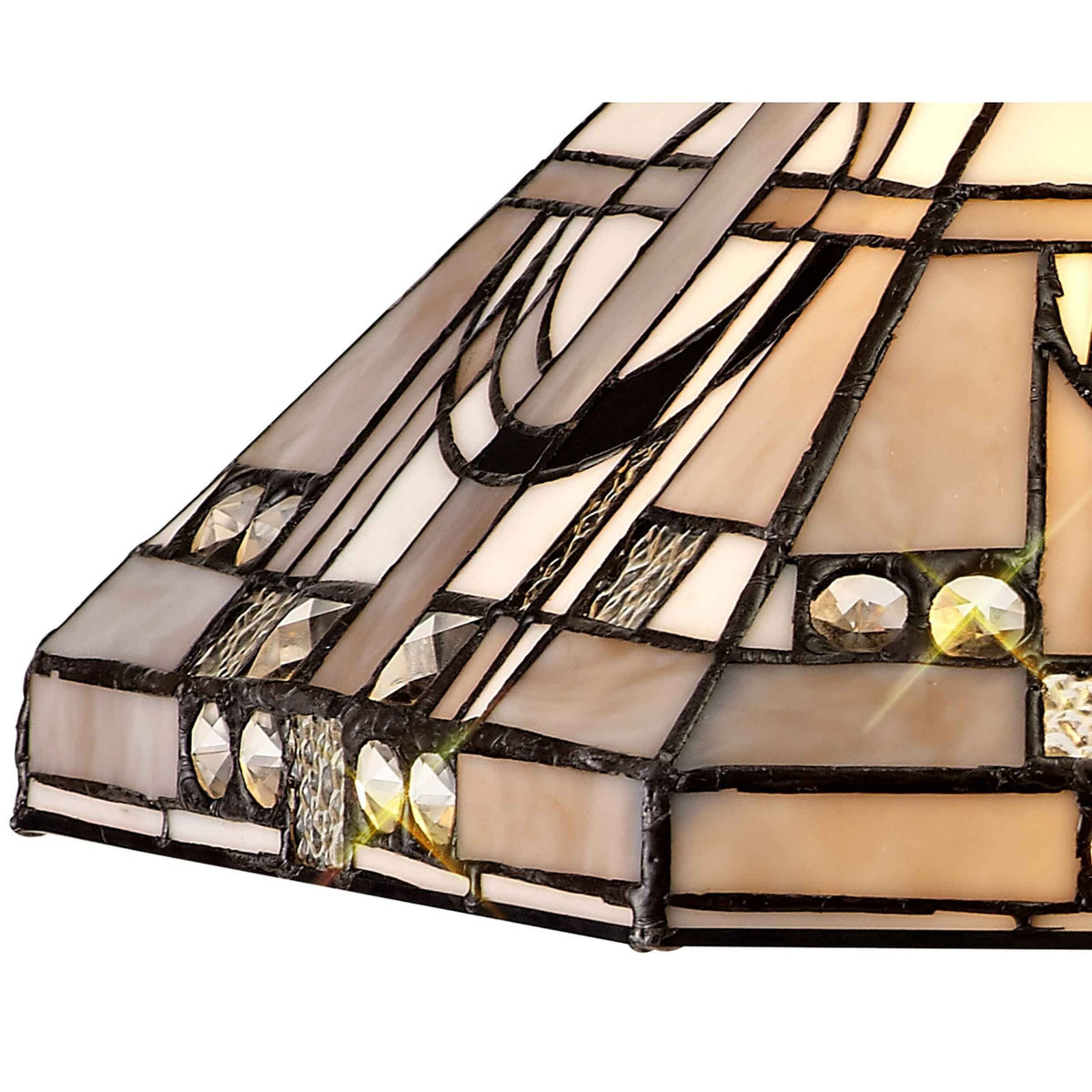 Jacobstowe Tiffany 400mm Shade Only in White Grey Black Clear Crystal