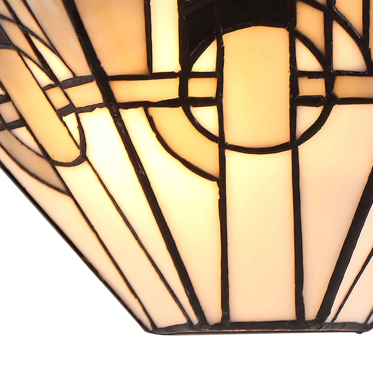 Jacobstowe Tiffany E14 Wall Light in White Grey Black Clear Crystal