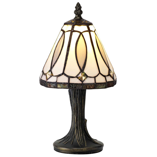 Uplyme Tiffany E14 Table Lamp with Tiffany Shade