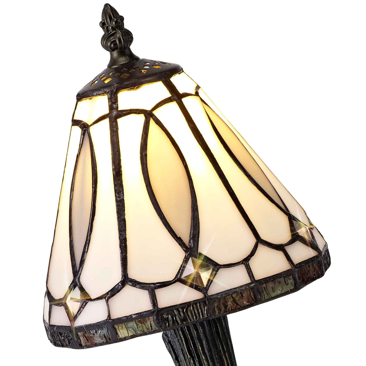 Uplyme Tiffany E14 Table Lamp with Tiffany Shade
