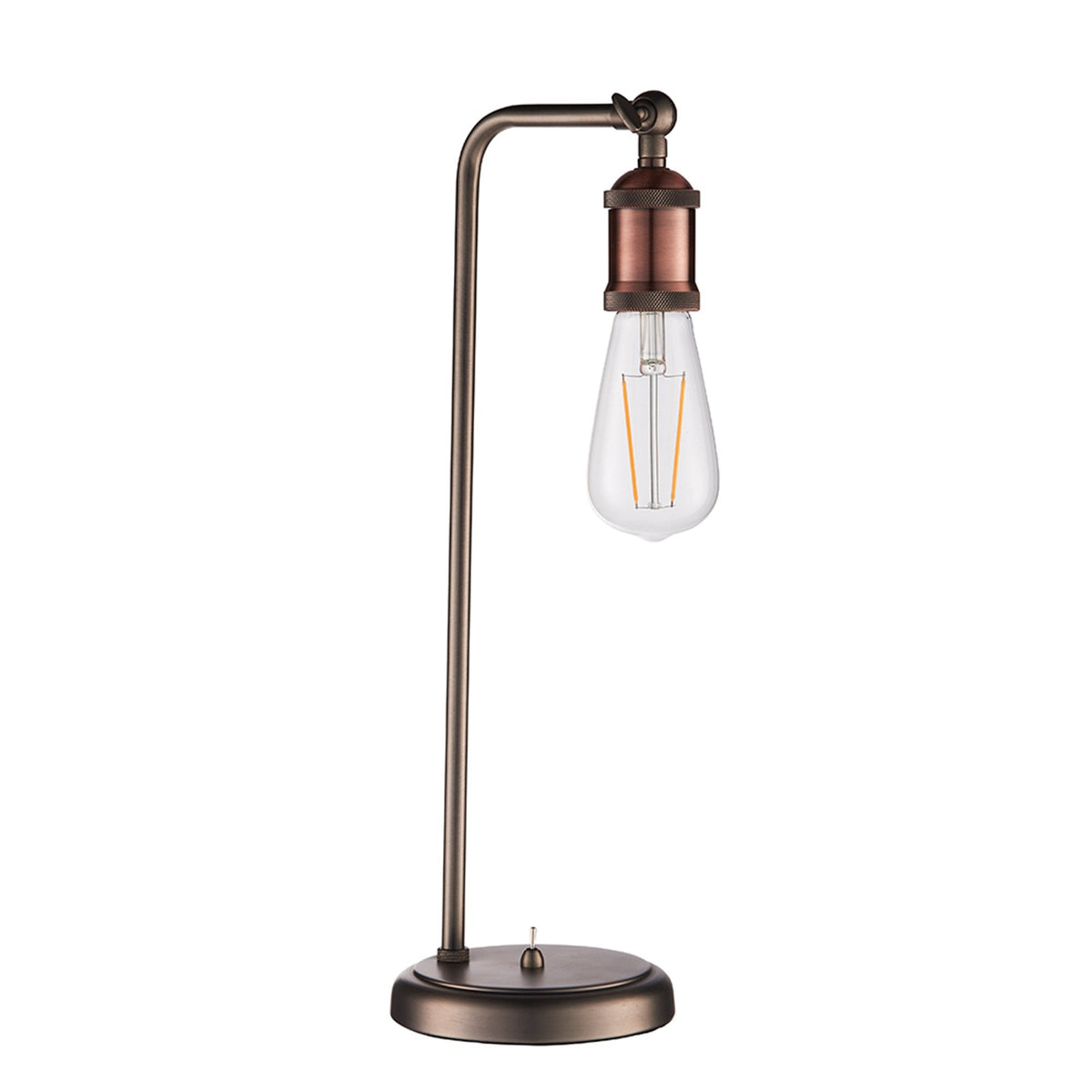 Hal Large Copper and Pewter Table Lamp