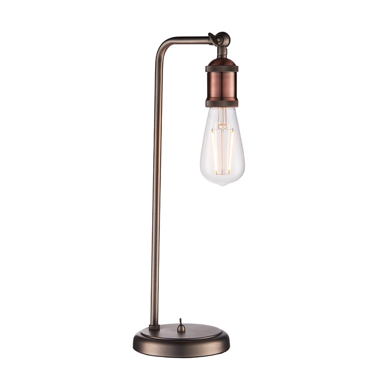 Hal Large Copper and Pewter Table Lamp