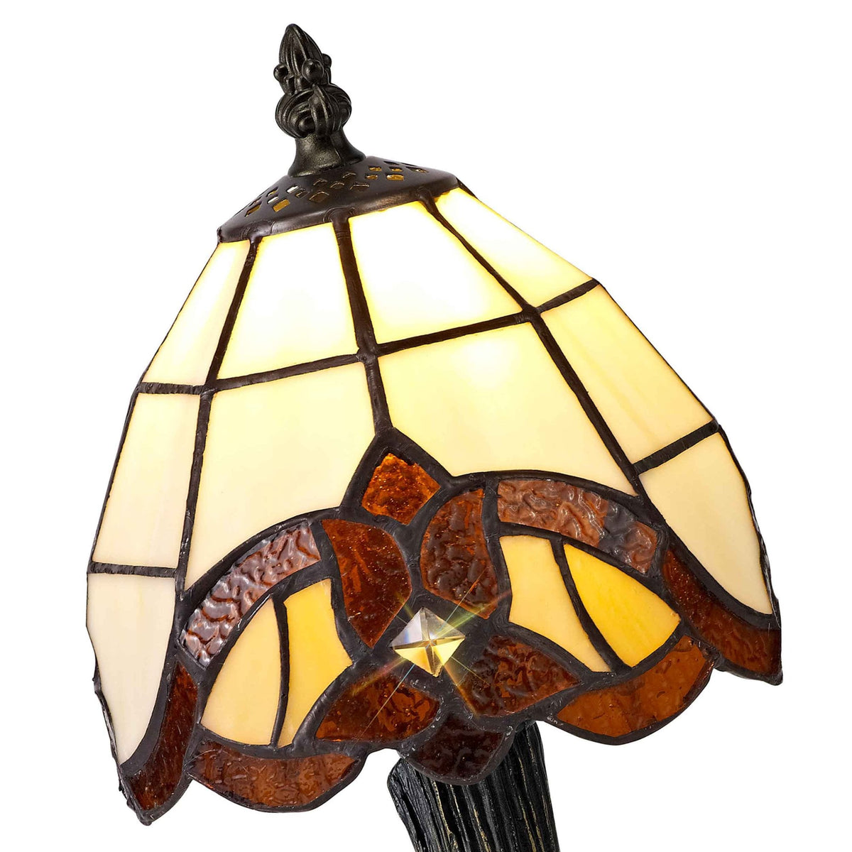Yarcombe Tiffany E14 Table Lamp with Tiffany Shade