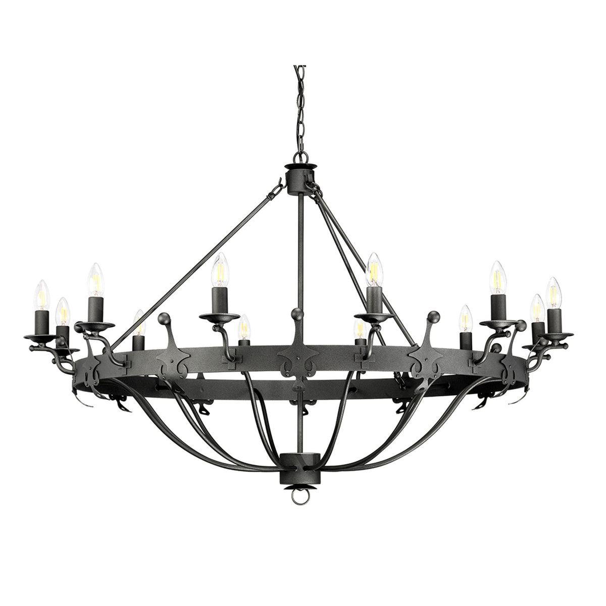 Windsor Twelve Light Chandelier in Graphite