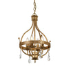 Windsor Four Light Pendant Chandelier in Gold Patina