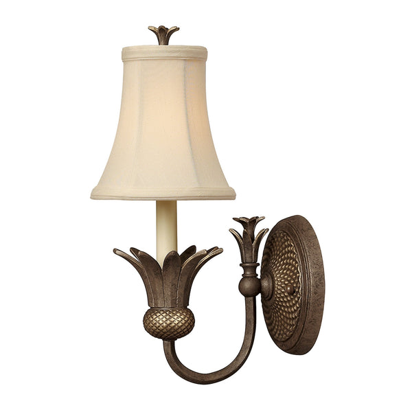 Plantation Single Wall Light in Pearl Bronze