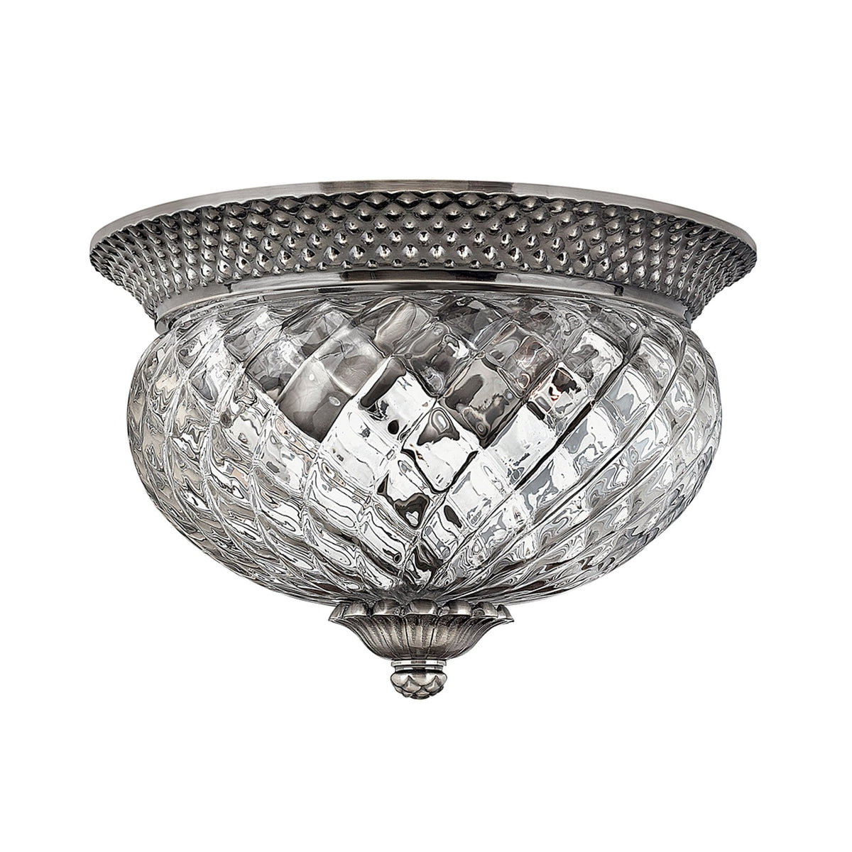 Plantation Small Flush Light in Polished Antique Nickel