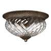 Plantation Large Flush Light in Pearl Bronze