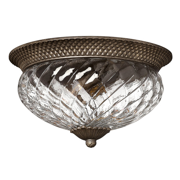 Plantation Large Flush Light in Pearl Bronze