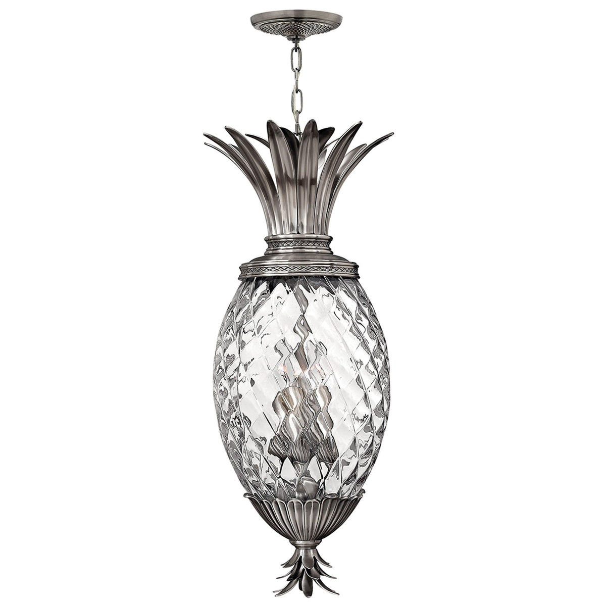 Plantation Four Light Pendant in Polished Antique Nickel