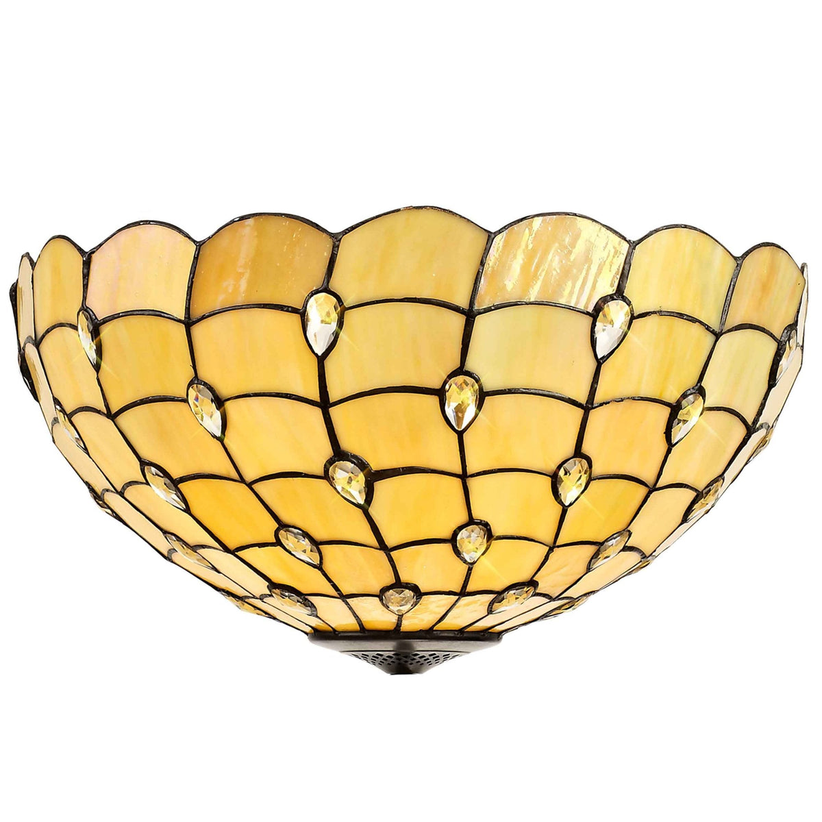 Beaworthy Tiffany Beige and Clear Crystal 50cm Non-electric Shade