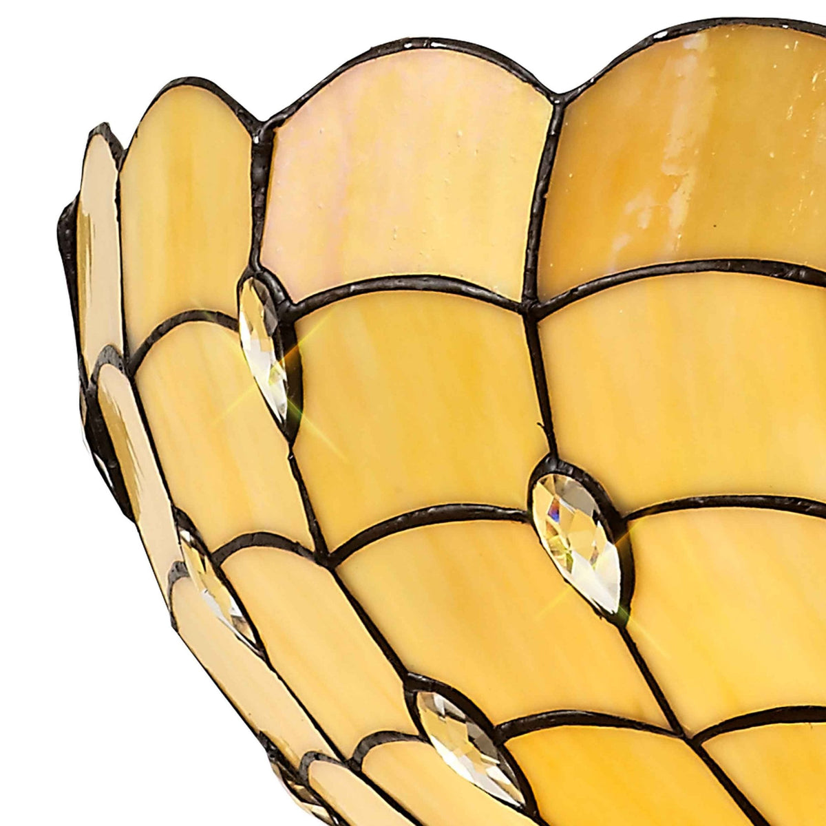 Beaworthy Tiffany Beige and Clear Crystal 50cm Non-electric Shade