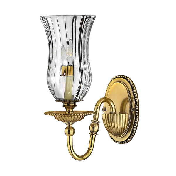 Cambridge Single Wall Light in Burnished Brass