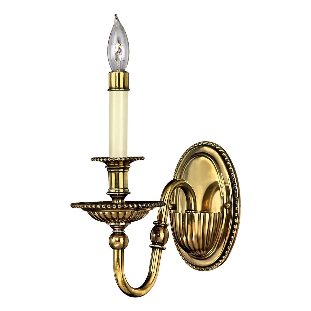 Cambridge Single Wall Light in Burnished Brass