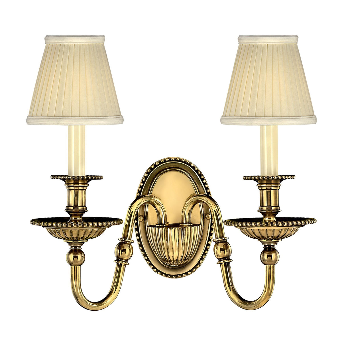 Cambridge Twin Wall Light in Burnished Brass