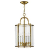 Gentry Six Light Large Pendant in Polished Solid Brass
