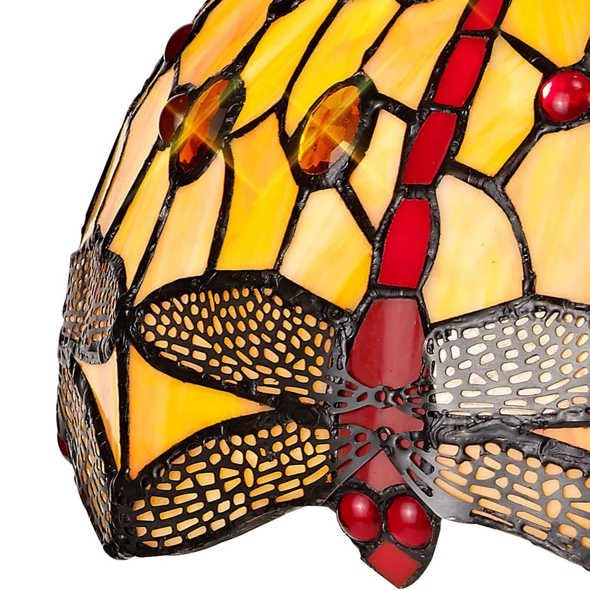 Loddiswell Tiffany 30cm Shade Only in Blue Orange and Crystal